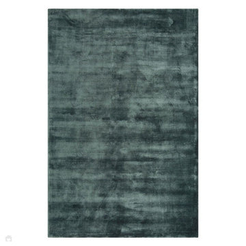 Katherine Carnaby Chrome Luxury Modern Plain Distressed Tonal Metallic Shimmer Hand-Woven High-Density Heavyweight Soft Textured Silky Viscose Petrol Green Rug-Asiatic Carpets-Rug Love - The Most Loved Rug Store